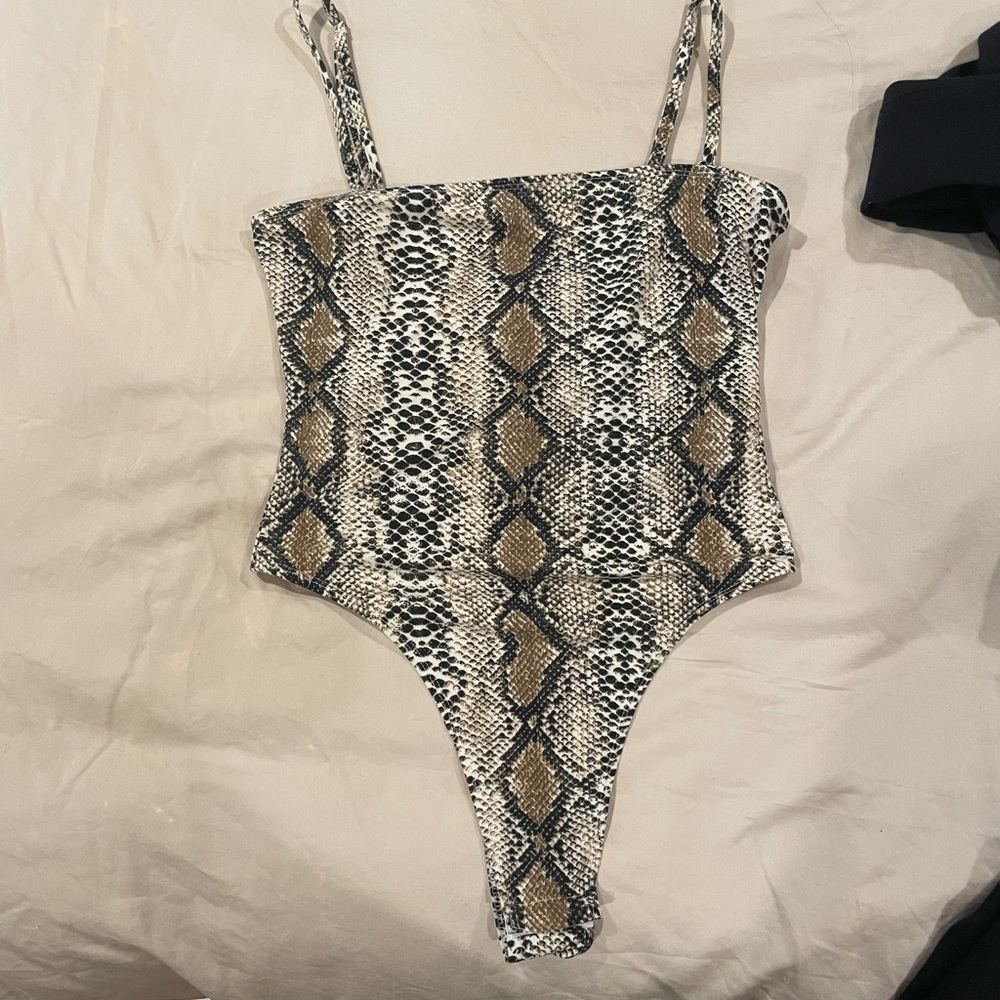 Snakeskin bodysuit small